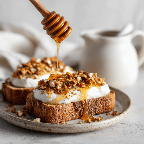 Greek Yogurt & Honey Toast with Macadamia Crunch