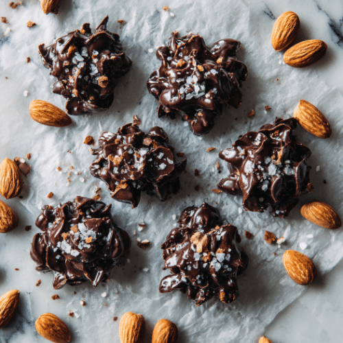 Sea Salt Dark Chocolate Almond Clusters