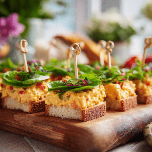 Mini Pimento Cheese Tea Sandwiches