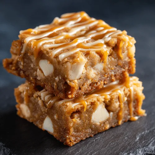 White Chocolate Caramel Blondies