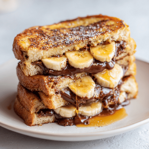 Banana Chocolate Stuffed French Toast