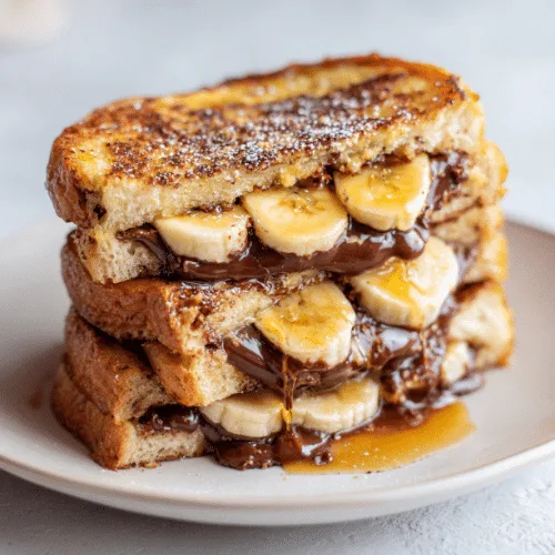 Banana Chocolate Stuffed French Toast