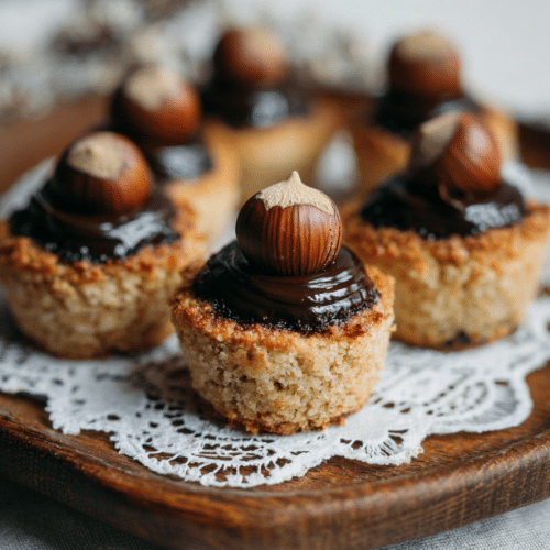 Mini Hazelnut Financiers with Chocolate Ganache