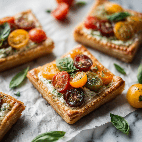 Heirloom Tomato Puff Pastry Tarts