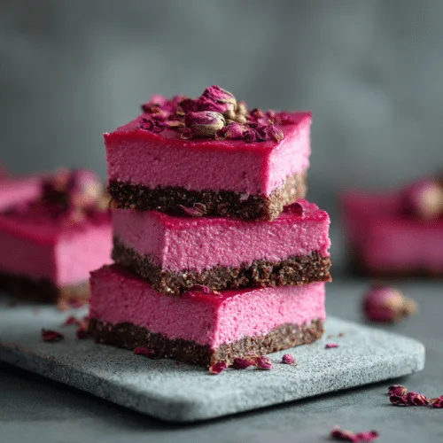Vegan Beetroot Cheesecake Bars
