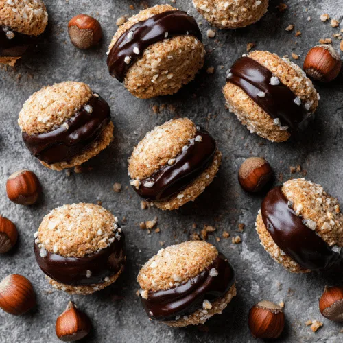 Baci di Dama (Italian Hazelnut Chocolate Kisses)