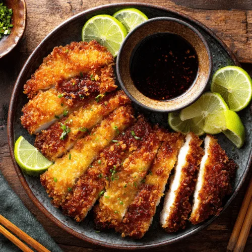 Crispy Chicken Katsu with Tonkatsu Sauce