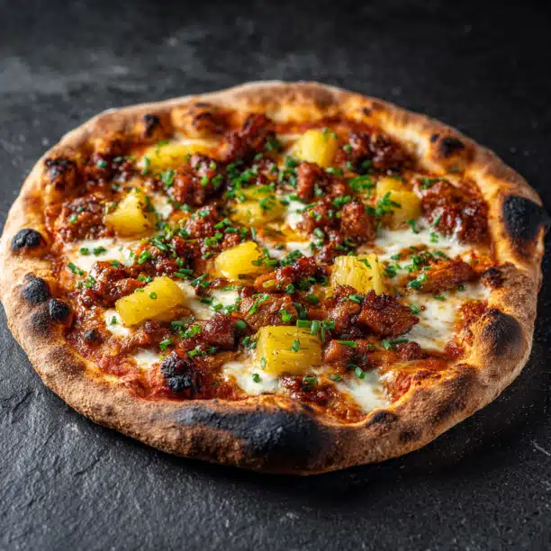 Spicy Pineapple & BBQ Pork Pizza