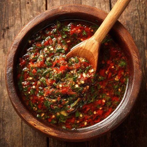 Roasted Red Pepper Chimichurri