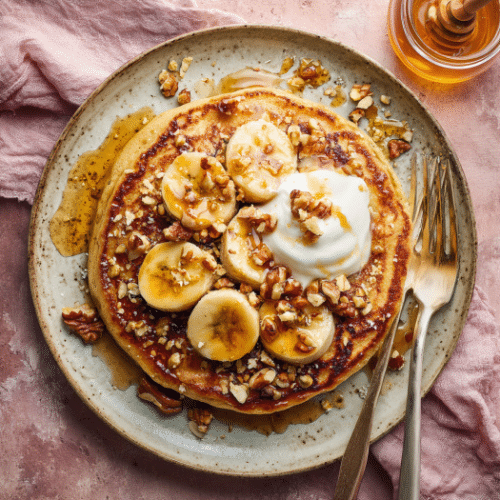 Caramelized Banana Oat Pancake
