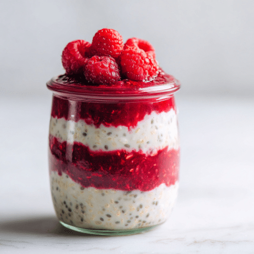 Raspberry Vanilla Overnight Oats