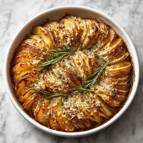 Hasselback Potatoes with Rosemary and Parmesan