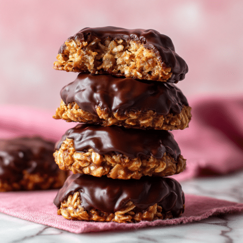 No-Bake Chocolate-Dipped Oatmeal Cookies