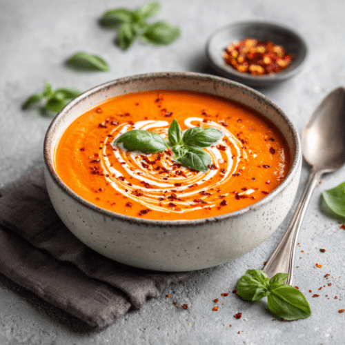 Creamy Roasted Tomato Basil Soup