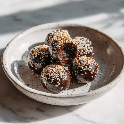 Tahini Chocolate Fudge Bites