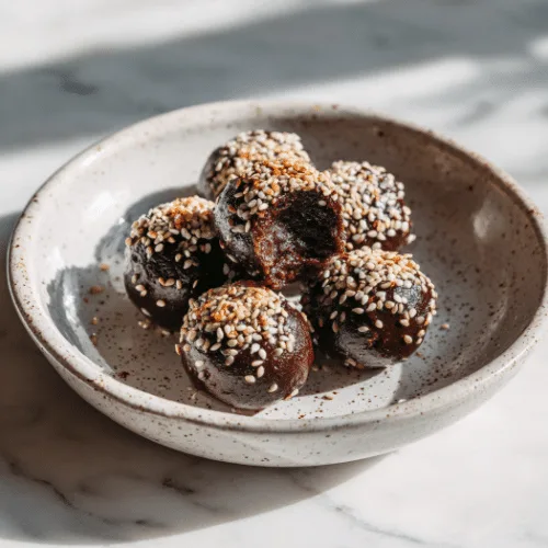 Tahini Chocolate Fudge Bites
