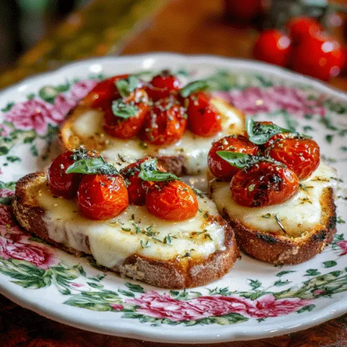 Cheesy Tomato Toast with Fresh Herbs