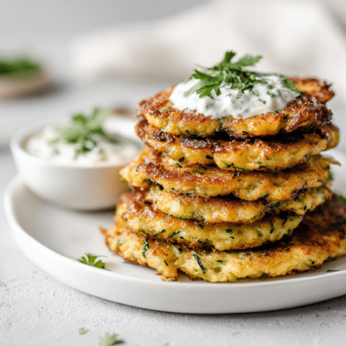 Crispy Zucchini and Herb Fritters