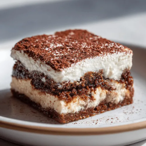 Tiramisu Brownie Bars