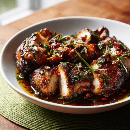 Spicy Roasted Five-Spice Chicken Thighs