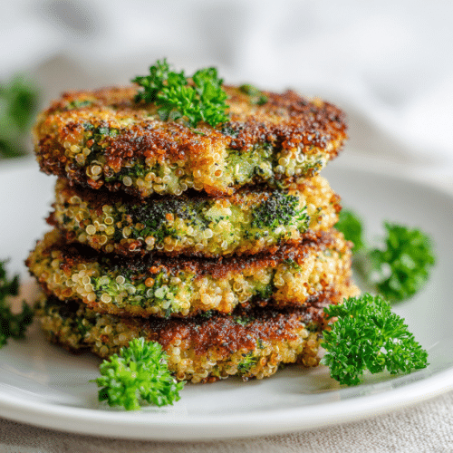 Crispy Quinoa and Broccoli Patties