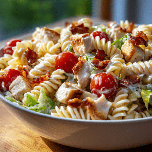 Chicken Bacon Ranch Pasta Salad