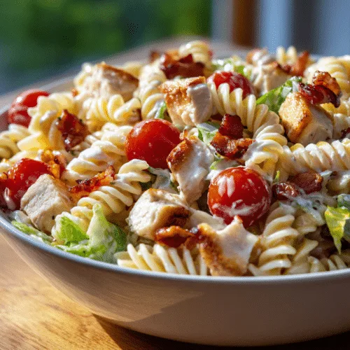 Chicken Bacon Ranch Pasta Salad