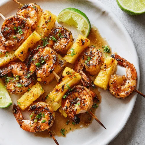 Grilled Shrimp and Pineapple Skewers