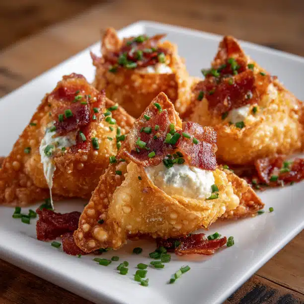 Crispy Bacon Jalapeño Cream Cheese Wontons