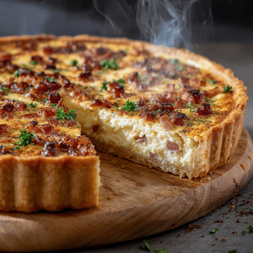 Classic Bacon and Cheese Quiche