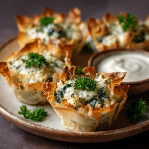 Mini Spinach and Cheese Phyllo Cups