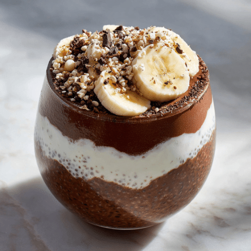 Chocolate Banana Chia Parfait