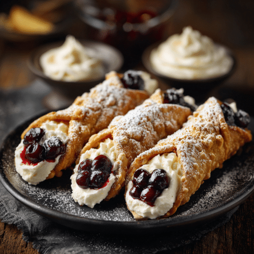 Cherry Cheesecake Cannoli