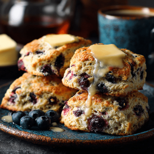Buttery Blueberry Buttermilk Scones