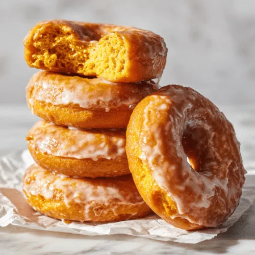 Pumpkin Glazed Donuts