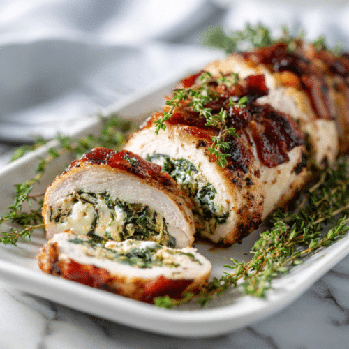 Spinach and Feta Stuffed Chicken Breast