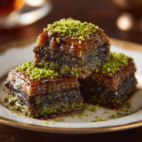 Chocolate Pistachio Baklava