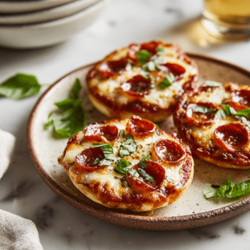Mini English Muffin Pepperoni Pizzas