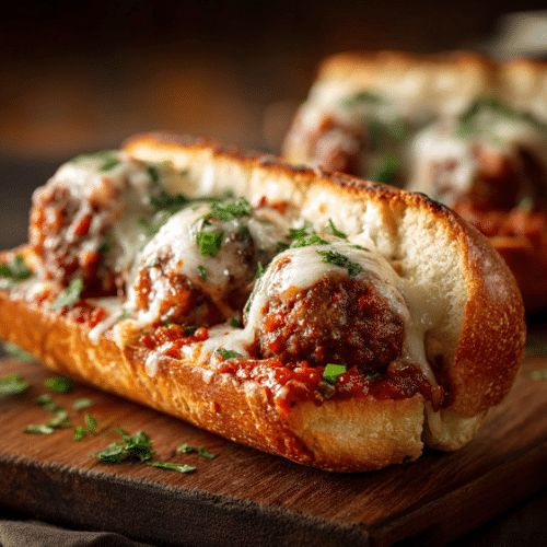 Classic Meatball Sub with Marinara & Mozzarella