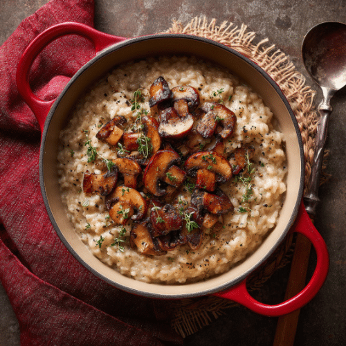 Creamy Mushroom Parmesan Risotto