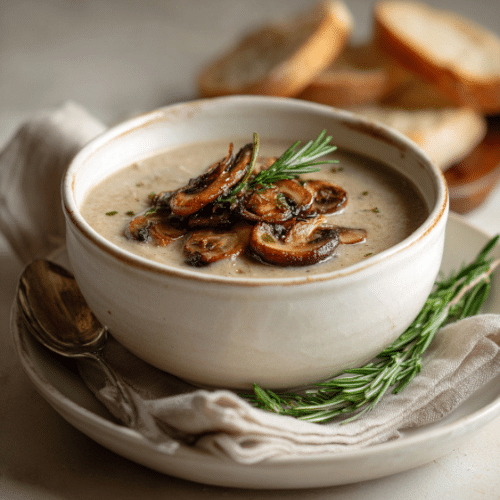 Creamy Mushroom & Rosemary Soup