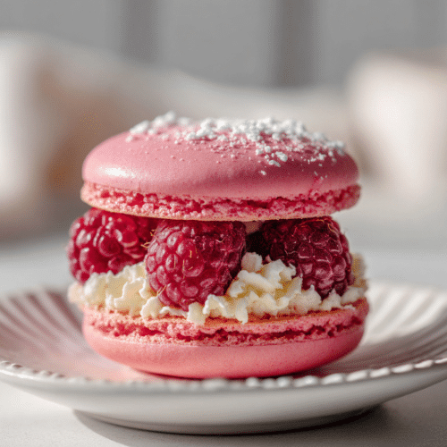 Raspberry Cream Giant Macaron