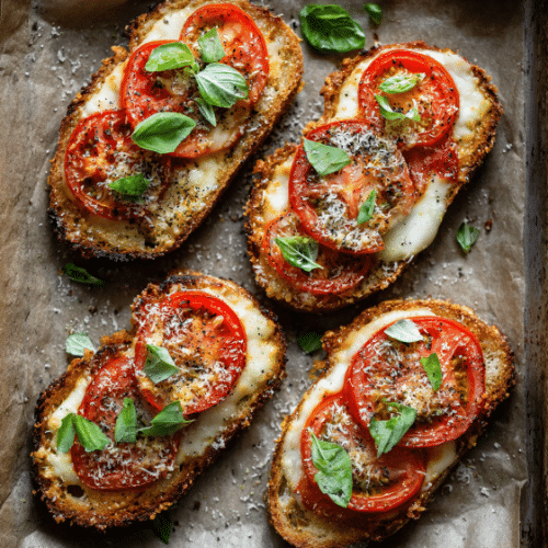 Baked Caprese Toasts