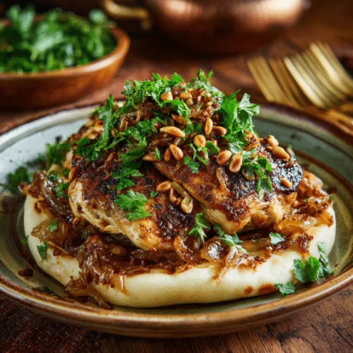Musakhan (Sumac Chicken with Onions and Flatbread)