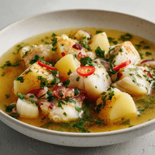 Portuguese-Inspired Cod Fish Stew (Caldeirada de Bacalhau)
