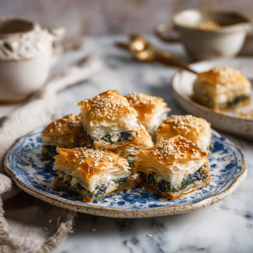 Crispy Spinach and Feta Phyllo Squares