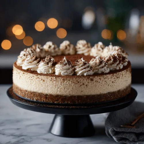 No-Bake Tiramisu Cheesecake