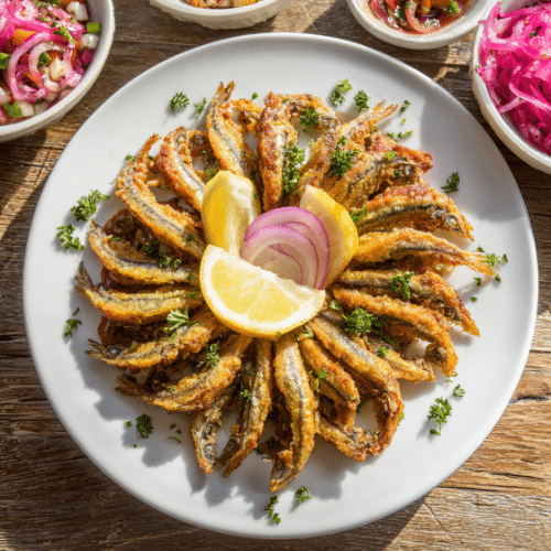 Crispy Pan-Fried Anchovy Ring (Hamsi Tava)
