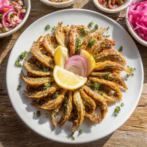Crispy Pan-Fried Anchovy Ring (Hamsi Tava)