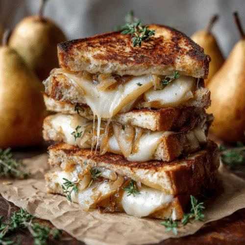 Pear, Caramelized Onion & Gruyère Grilled Cheese